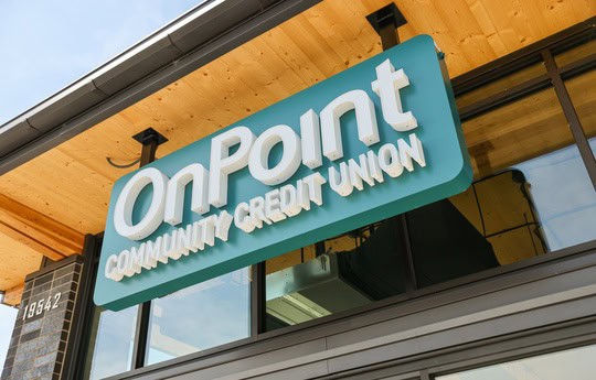 OnPoint Community Credit Union Camas Branch Exterior signage
