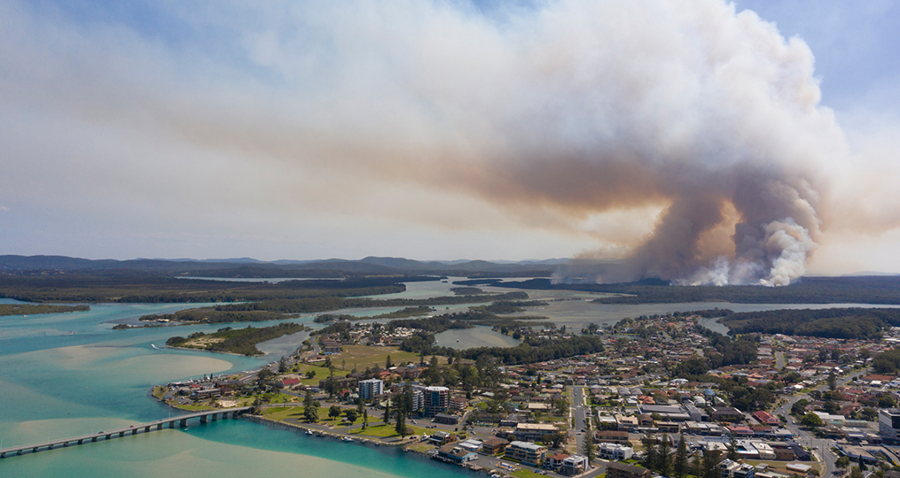 10,000 Reasons to Give $10,000 to Help the Australian Fires_Wildfire outside the town of Tuncurry