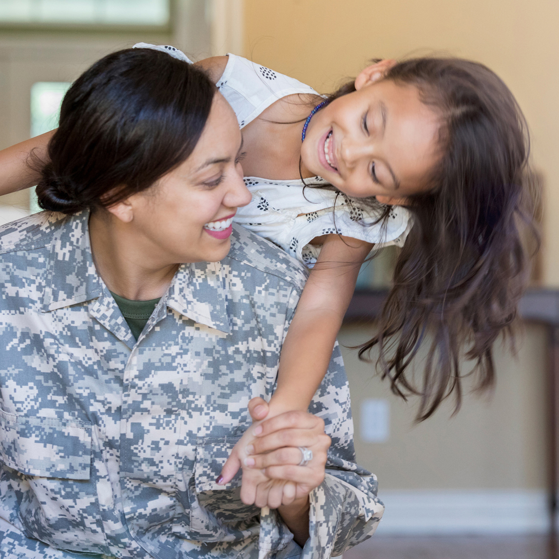 Servicemembers Are You Using All of Your Military Benefits_Military Member with her daughter
