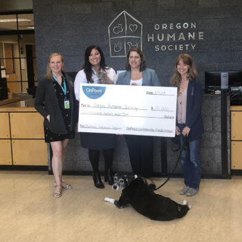 Support for Oregon Humane Society's Student Education Program_check presentation