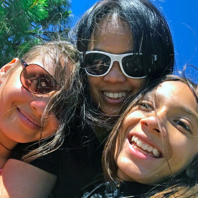 employee spotlight with Nadia Cieslak-Nadia with kids selfie