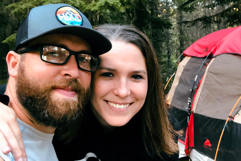 Employee spotlight with LeeAnn Baker-leeann+husband camping