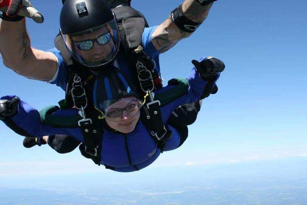 Jennifer Schlottmann employee spotlight_Jennifer skydiving