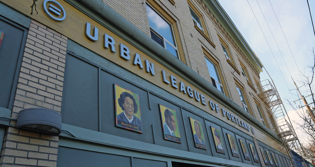 black history month 2021_front of building at Urban League of Portland