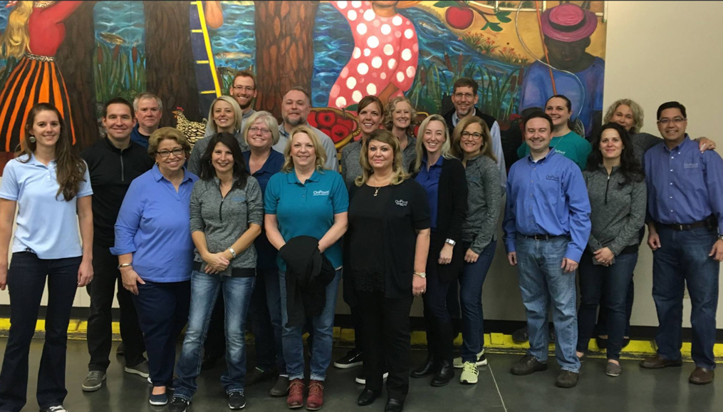 Michele DeBuhr at Oregon Food Bank with OnPoint team