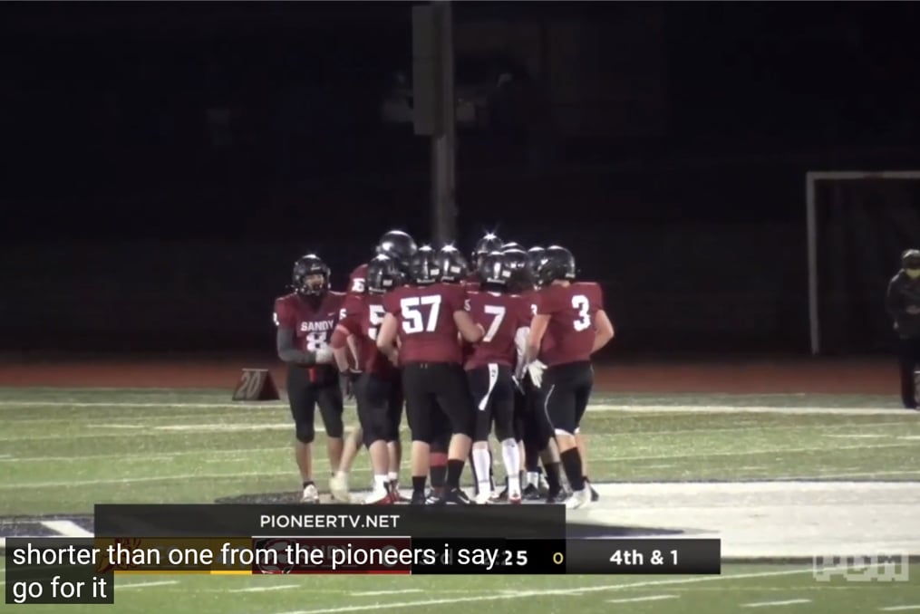 Sandy High School’s Live Broadcast Program_football broadcast sandy high school vs central catholic high school