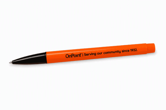 Onpoint community credit union orange pen