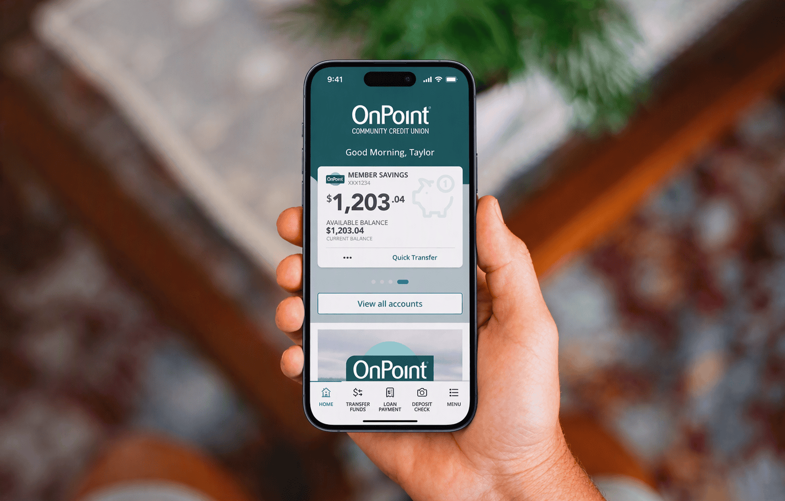 OnPoint digital banking modern experience