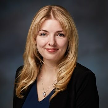 Studio portrait of Scappoose Branch Manager, Amanda Dugdale