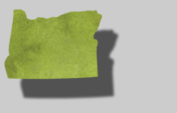 Icon outline of state of Oregon