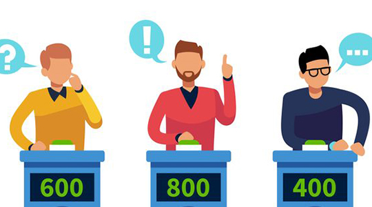 illustration of people playing a game show