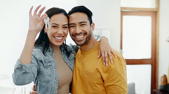 fha loans onpoint community credit union first time home buyer happy couple first home