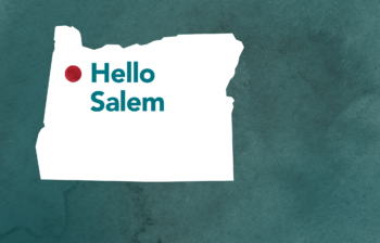 Image outline of Oregon State, with