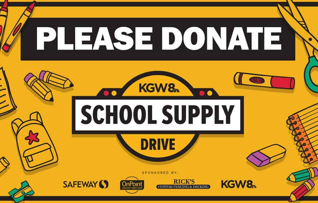 KGW school supply drive 2025 onpoint collection day clackamas promenade branch
