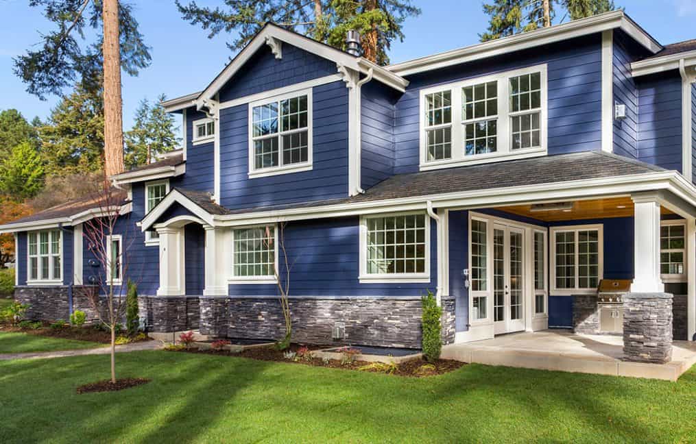 onpoint mortgage blue house green grass pacific northwest mortgage loans