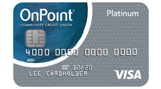 Example image of OnPoint Platinum Visa credit card