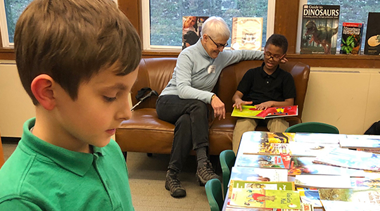 Kids and teacher in classroom