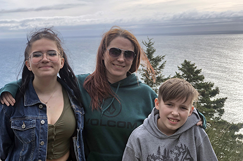 LeeAnn Baker and her children on a beach trip.