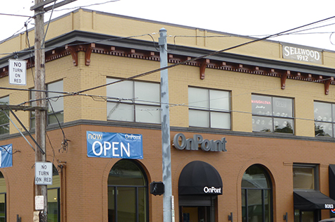 Exterior of OnPoint Sellwood branch when it opened 10 years ago.