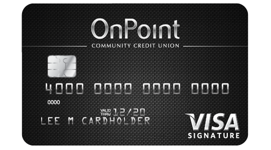 Example image of OnPoint Signature Visa credit card