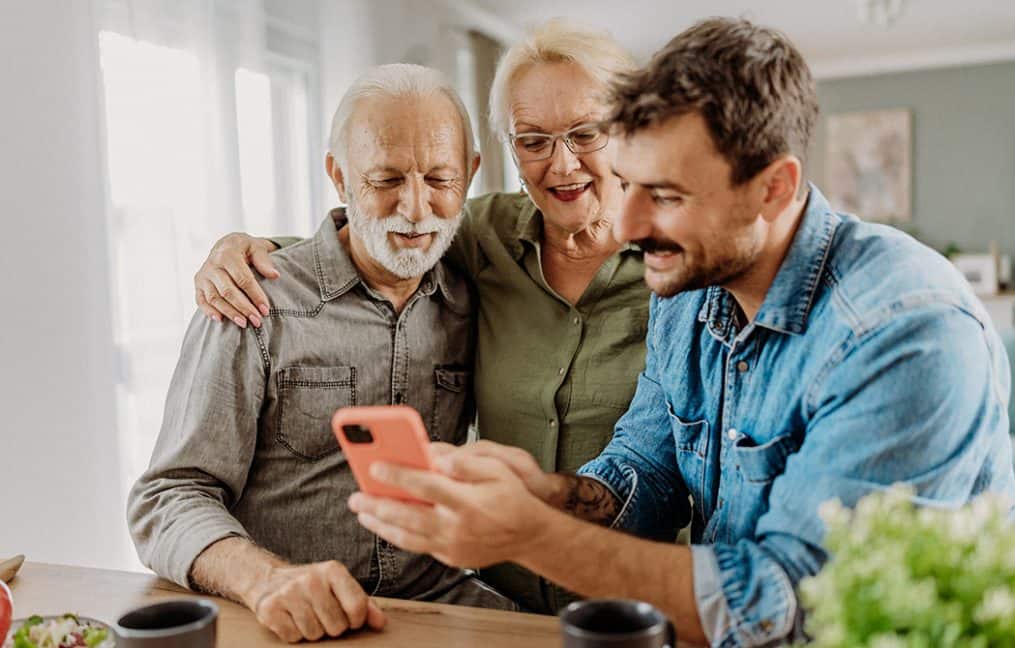 son helping older parents with phone and security onpoint community credit union trusted contact
