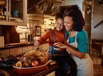 mother and daughter in kitchen making turkey onpoint winter skip pay 2025 2026
