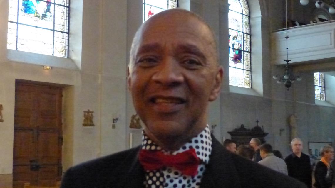 Willie Binns personal photo - suit - button up shirt and red bowtie
