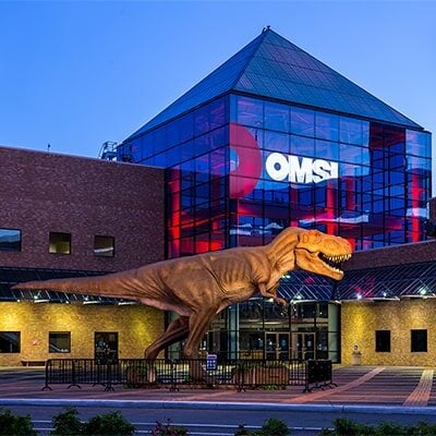 OMSI building with t-rex