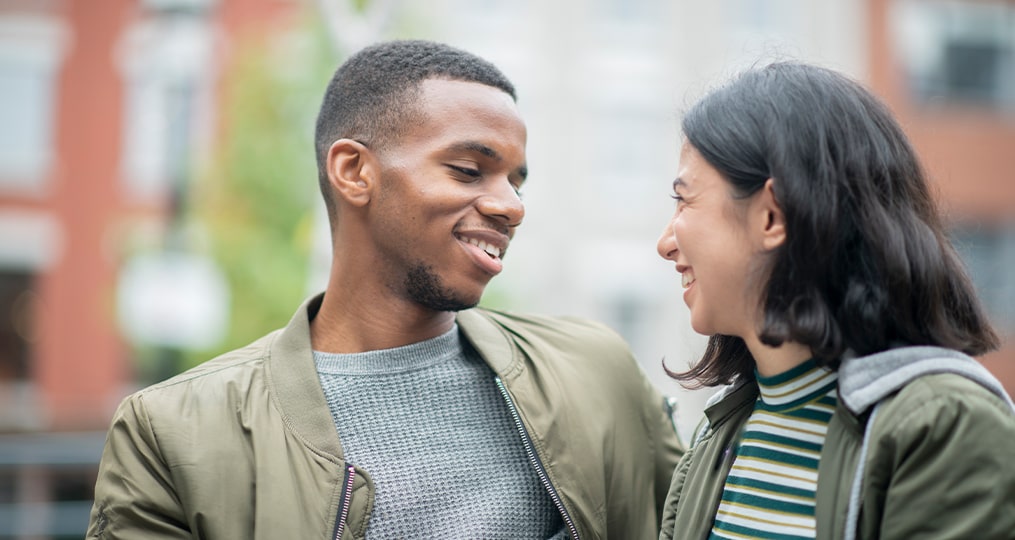 couple looking at each other