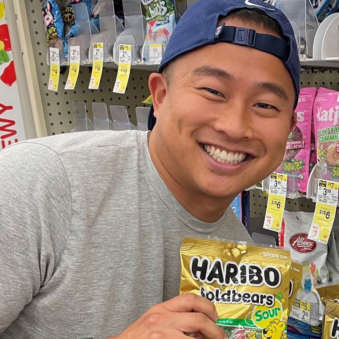 Employee spotlight with Brian Clemmons-Brian enjoying Haribo gummies