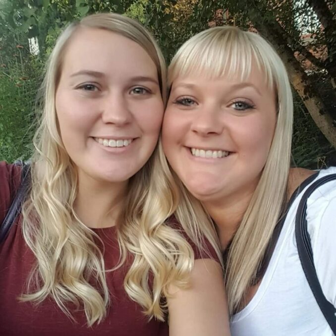 employee spotlight with Crystal Reed-photo with friend from OnPoint