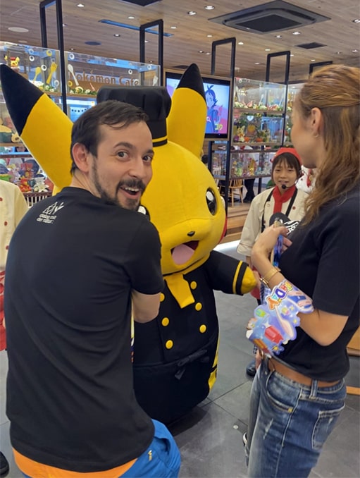 employee spotlight with Orlando Venegas-Orlando photo with the real Pikachu