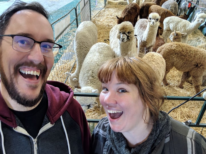 David Biastock at Alpacapalooza with partner