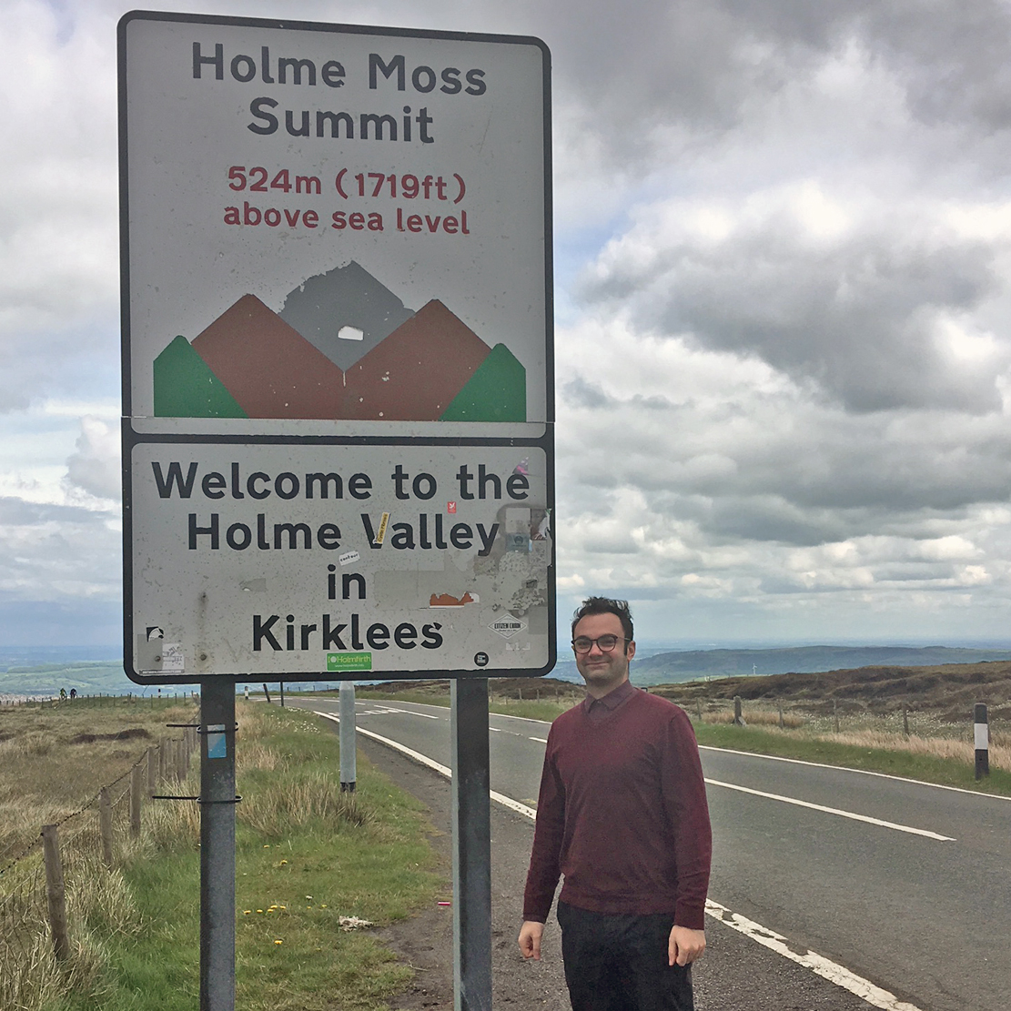 Richie at Holme Moss Summit