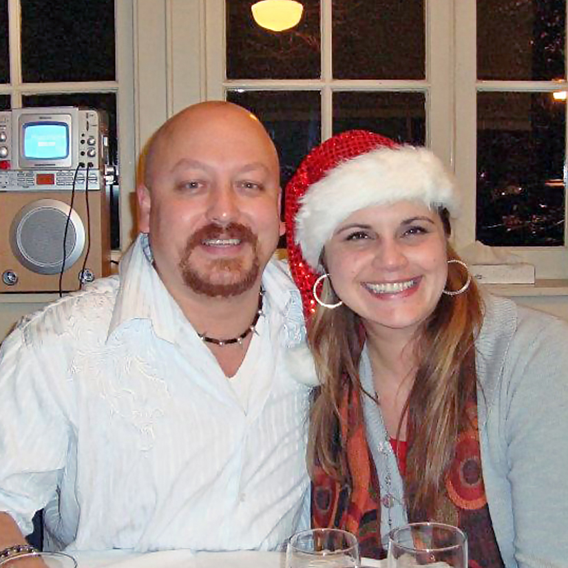 Tara Cunningham and her husband on their wedding anniversary at a local McMenamins