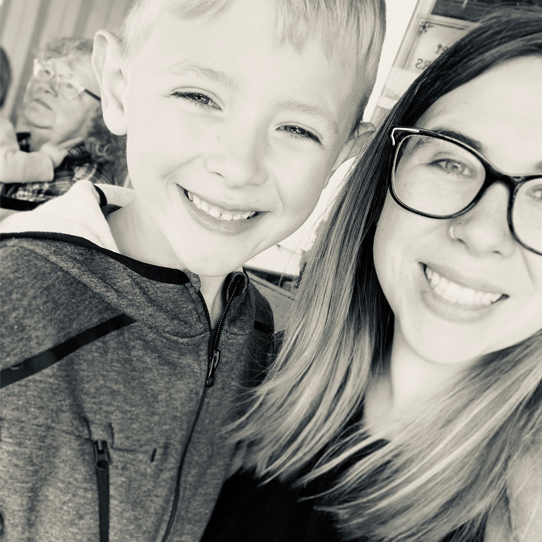 employee spotlight with Andrea Belz_Andrea with her son