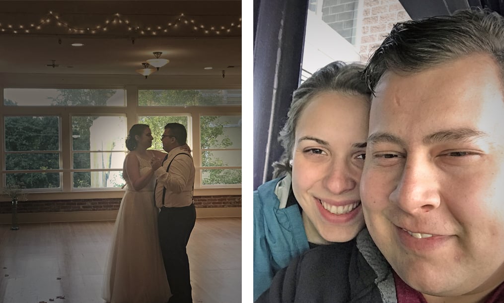 Jonathan and Janae first dance and selfie