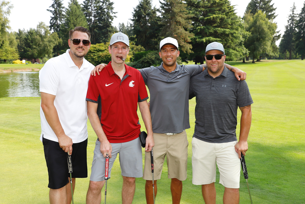 brian boehne with the commercial lending team at a golf tournament