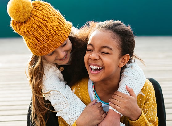friends hugging