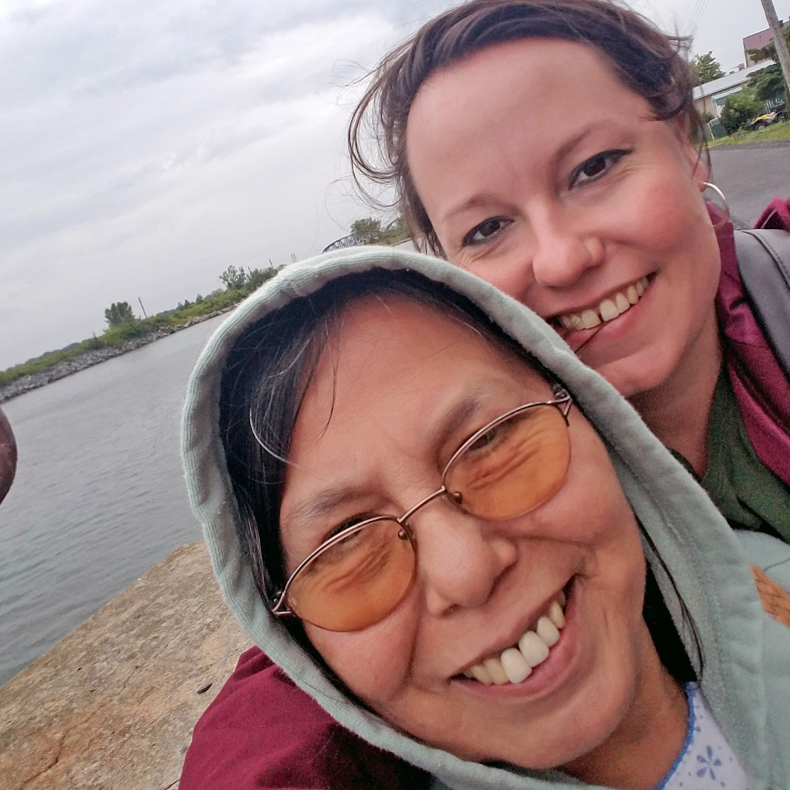 Amanda and her Mom at the coast