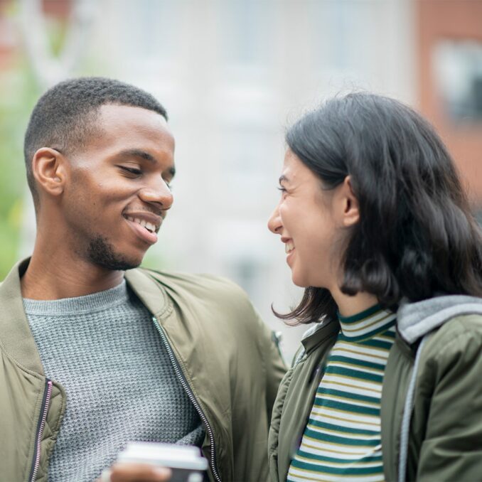 couple looking at each other