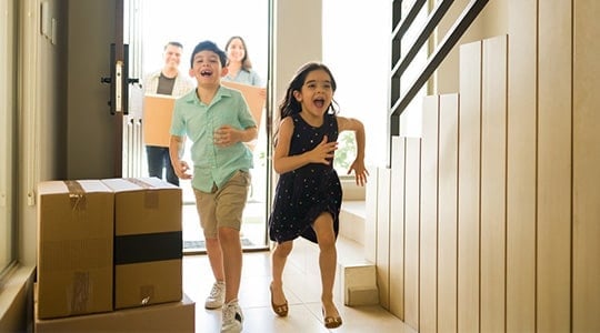 kids running into new home onpoint community credit union simplify homebuying process